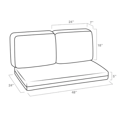 Outdoor Loveseat Bench Cushion ONLY - Image 3