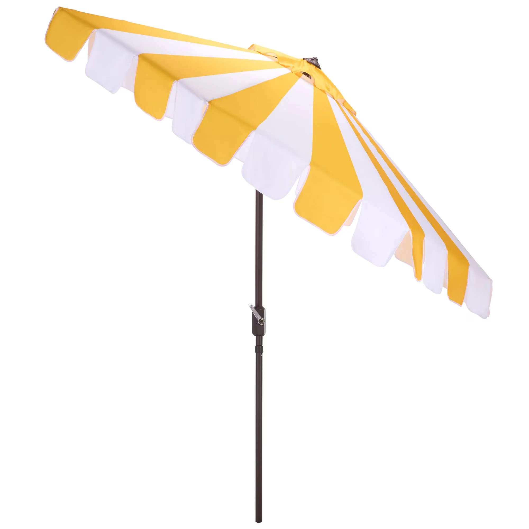 Outdoor Meze Crank Umbrella, Yellow Stripe - Image 3