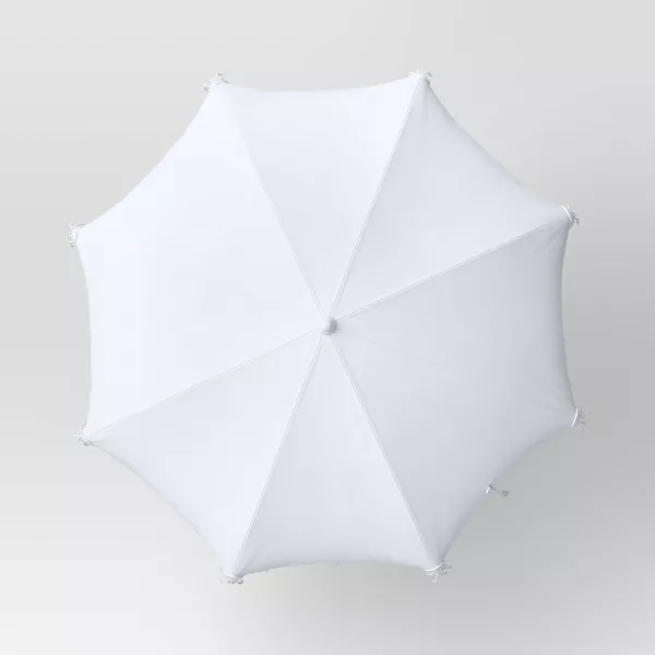 Outdoor Patio Beach Umbrella with Fringe - Image 2