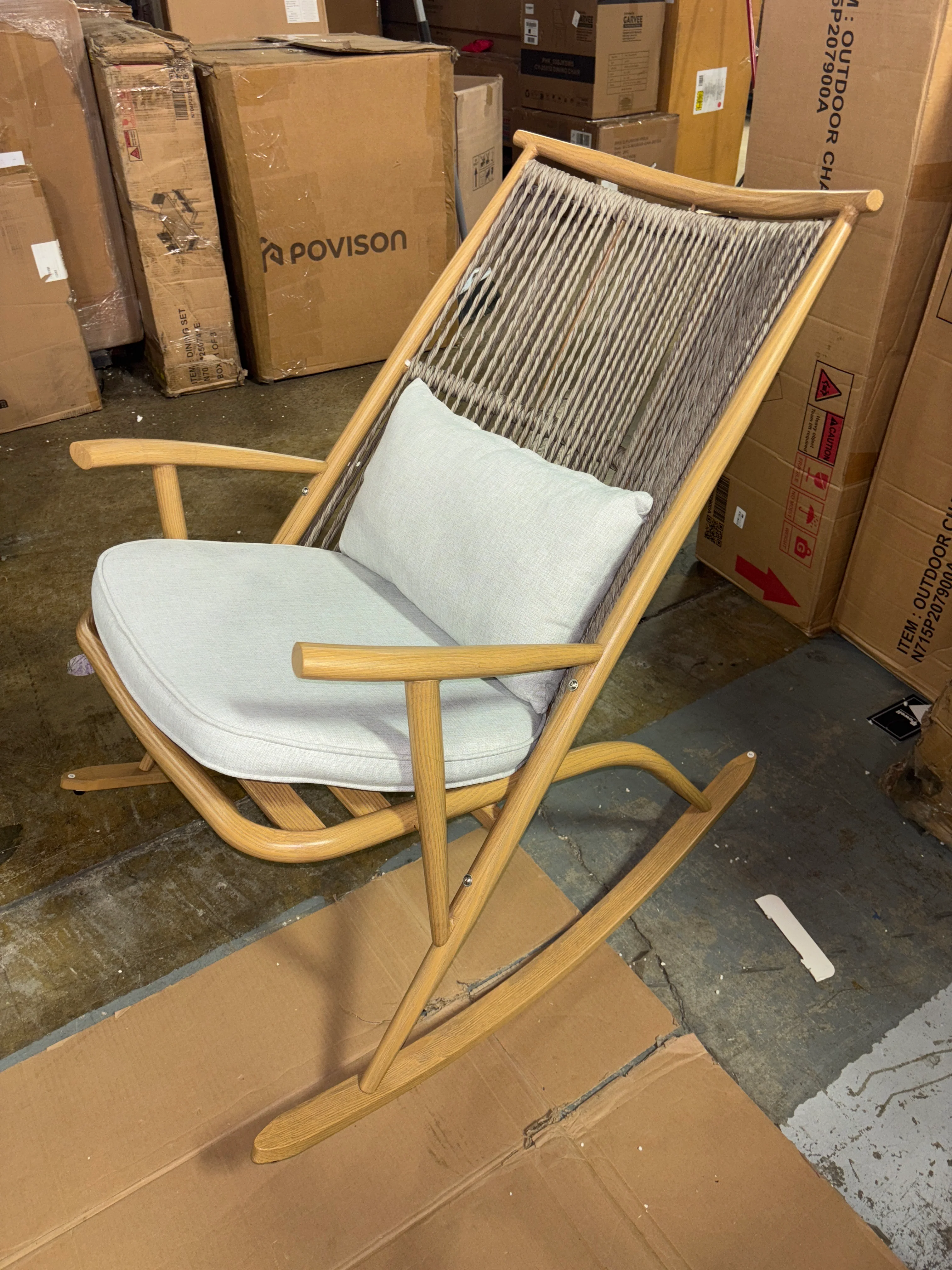 Outdoor Rocking Chair with Cushion SHOWROOM ITEM - Image 4