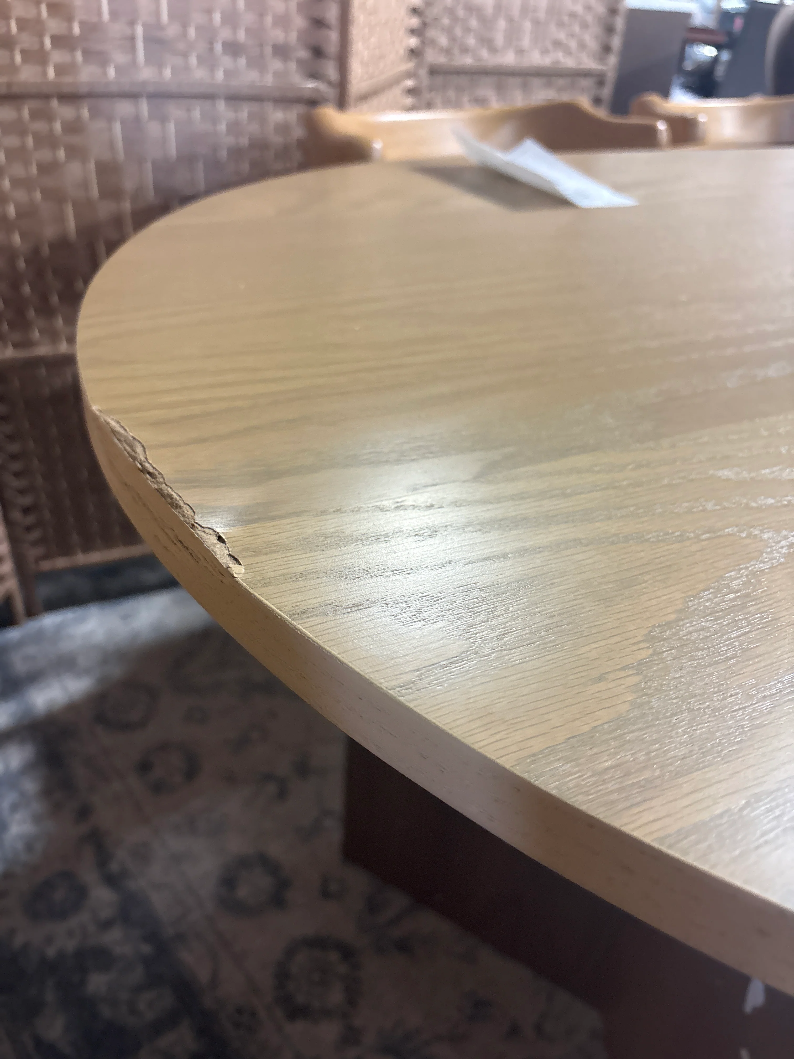 Oval Dining Table with Double Pedestal Solid Wood Kitchen Table SHOWROOM ITEM - Image 3