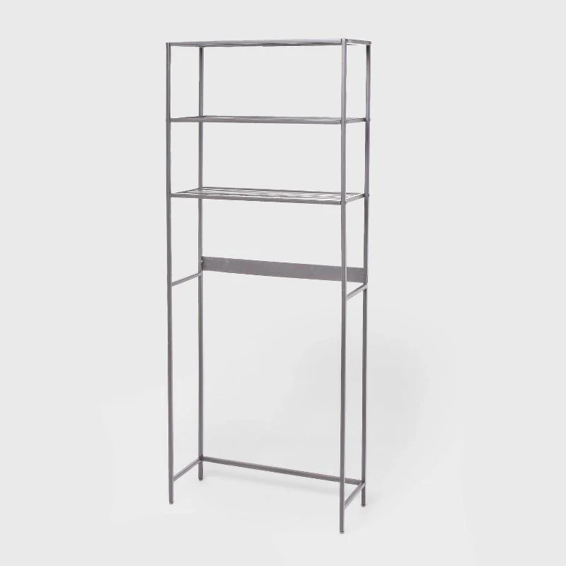 Over The Toilet Storage Brushed Nickel Metal