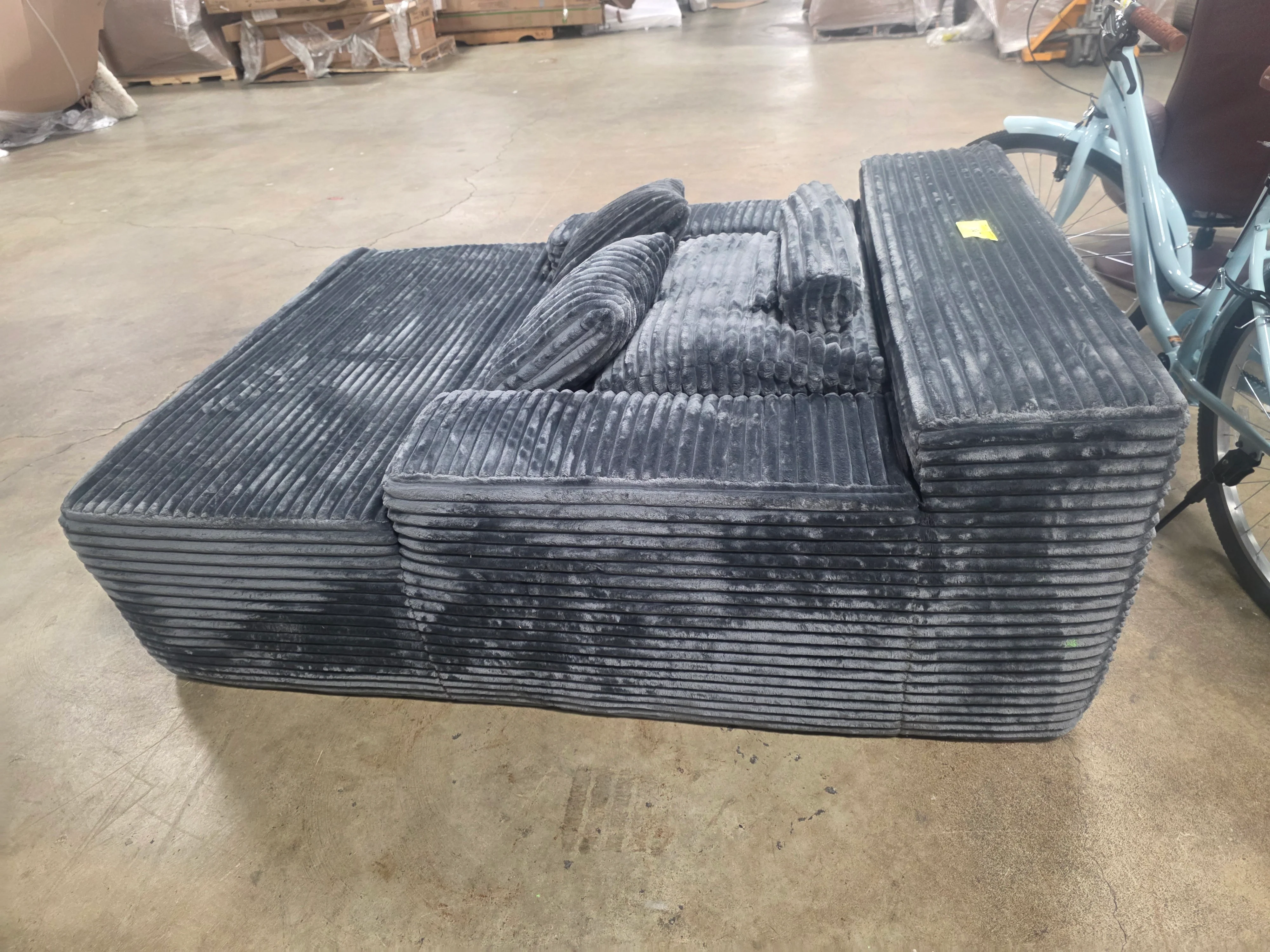 Oversized Cloud Chaise Lounge Chair Indoor with Throw Pillows - SHOWROOM ITEM - Image 2