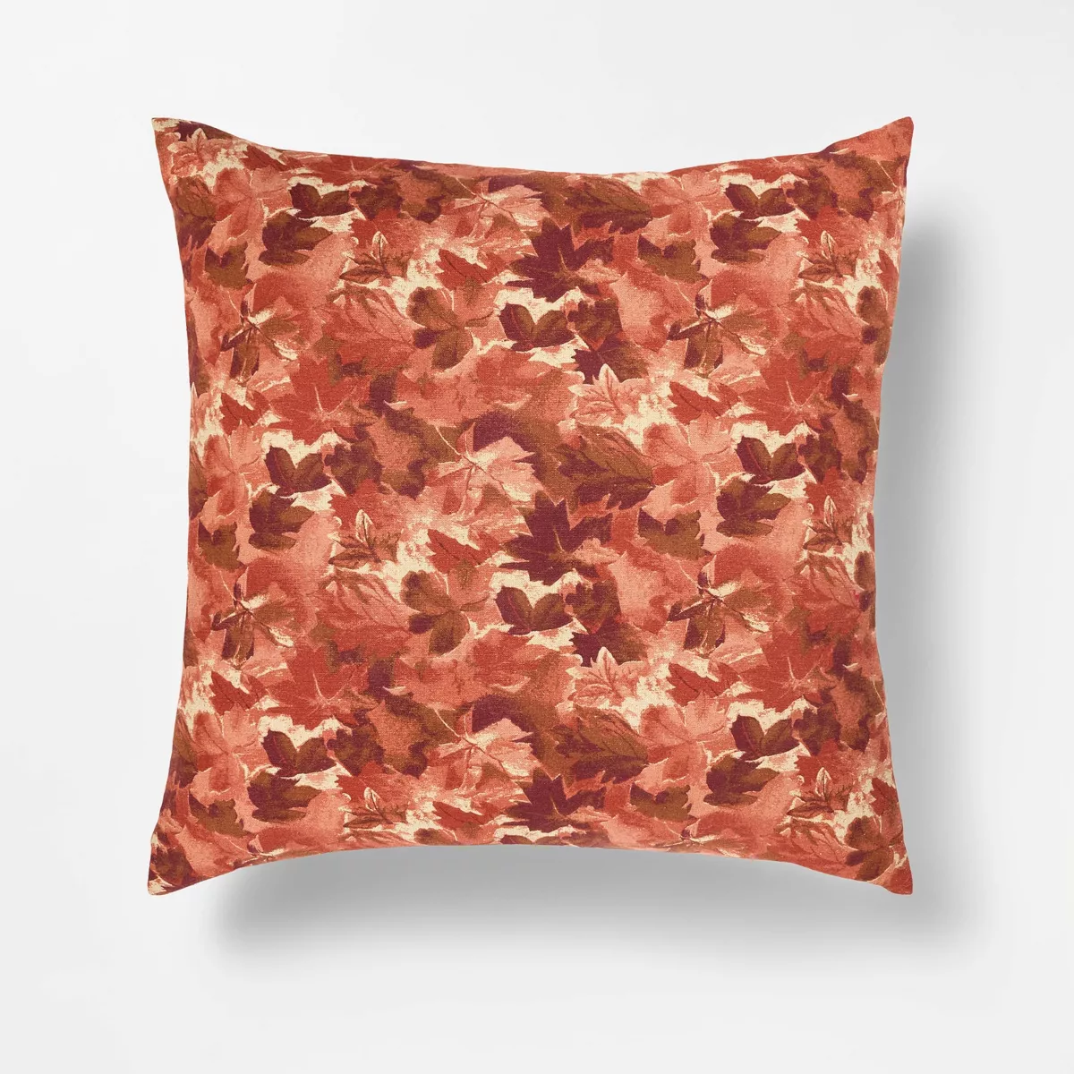 Oversized Floral Printed Square Throw Pillow, SHOWROOM ITEM