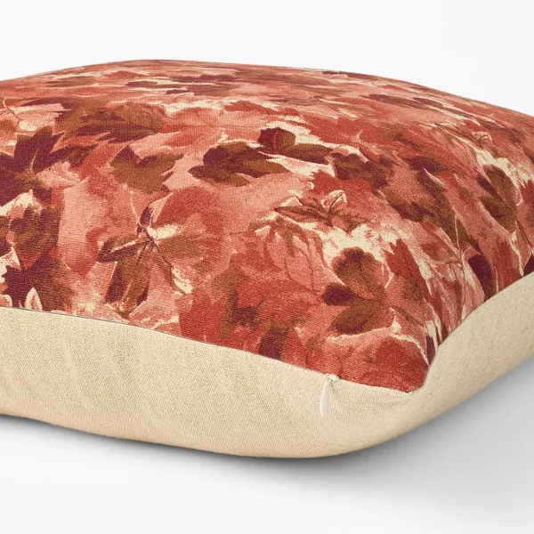 Oversized Floral Printed Square Throw Pillow, SHOWROOM ITEM - Image 2