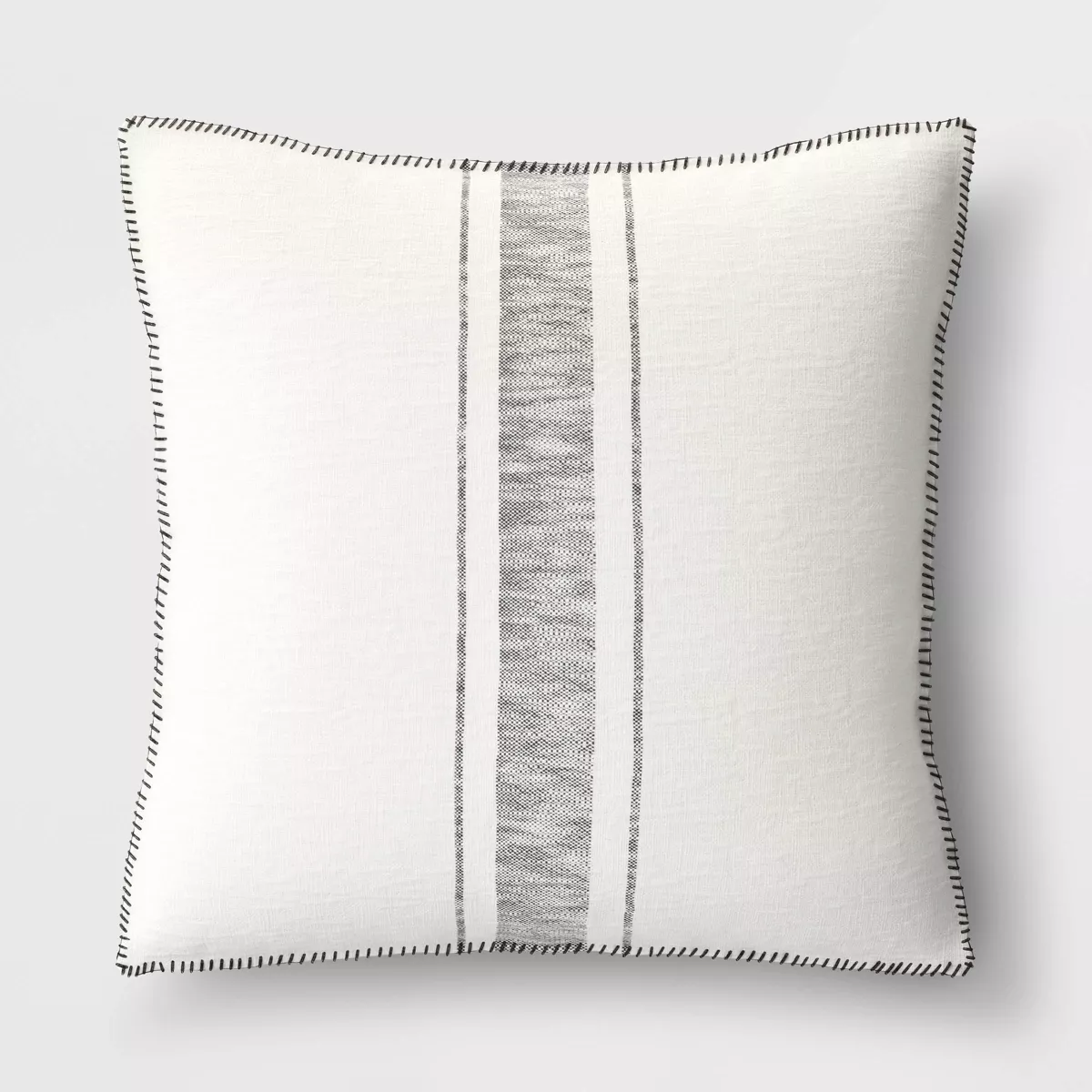 Oversized Placed Striped Square Throw Pillow SHOWROOM ITEM