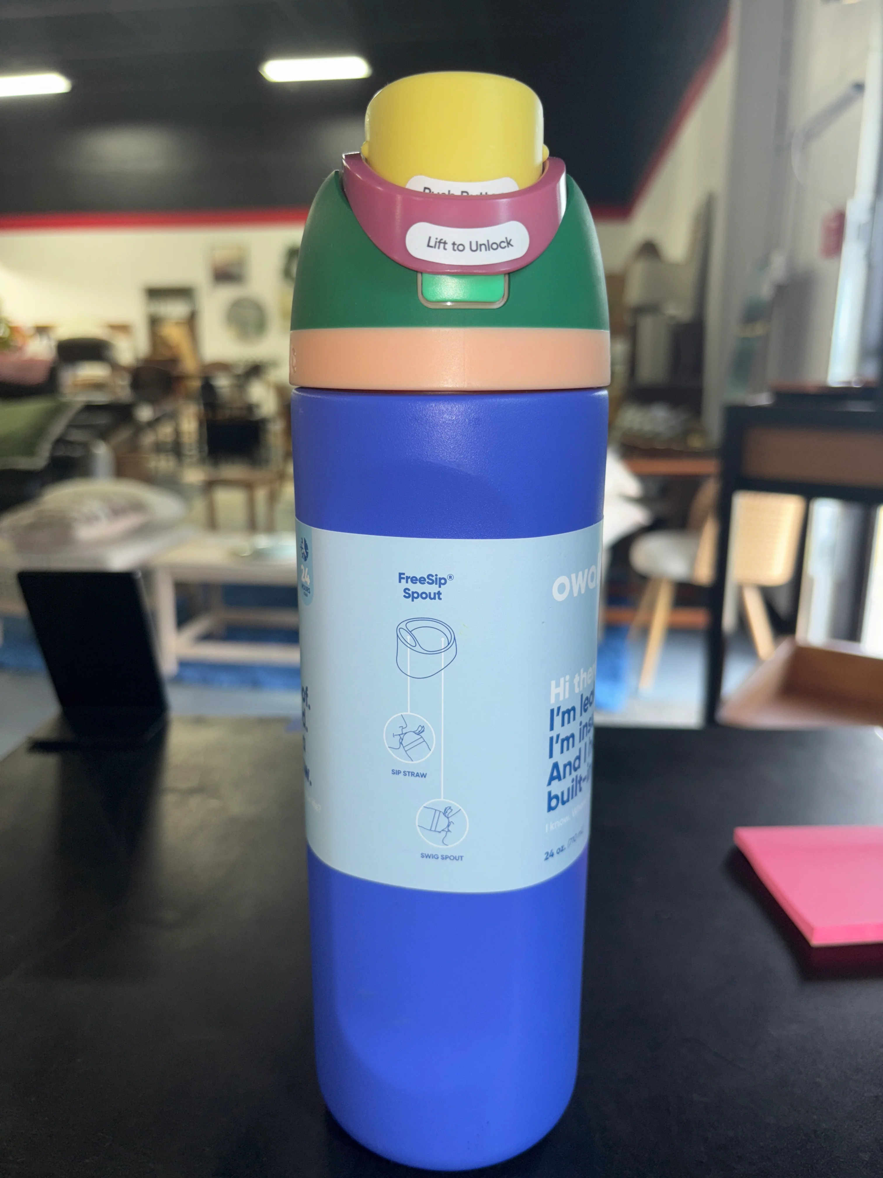 Owala 24oz FreeSip Stainless Steel Water Bottle - Teen Spirit SHOWROOM ITEM - Image 2
