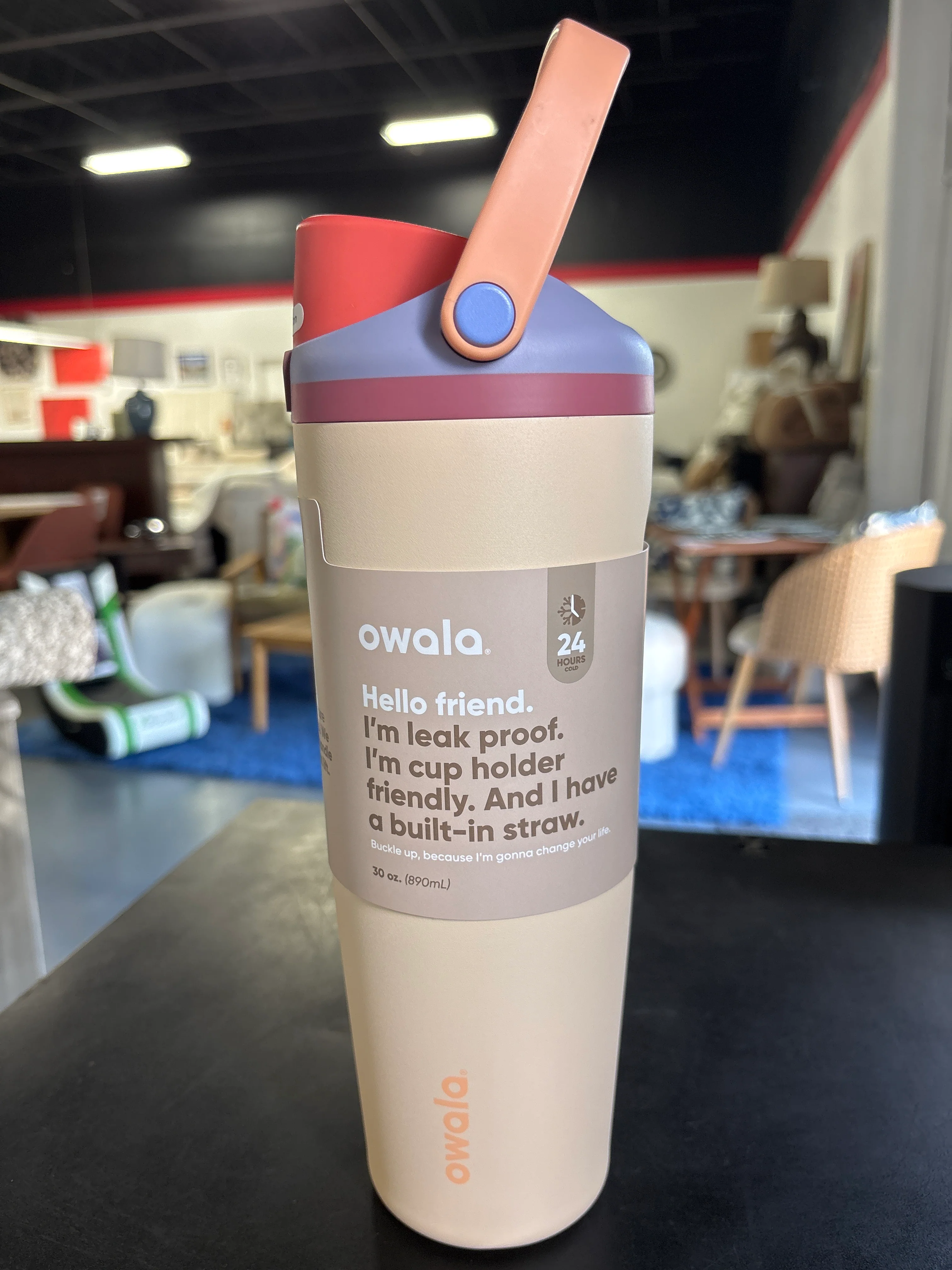 Owala 30oz FreeSip Sway Stainless Steel Water Bottle - Sandy Shores SHOWROOM ITEM - Image 2