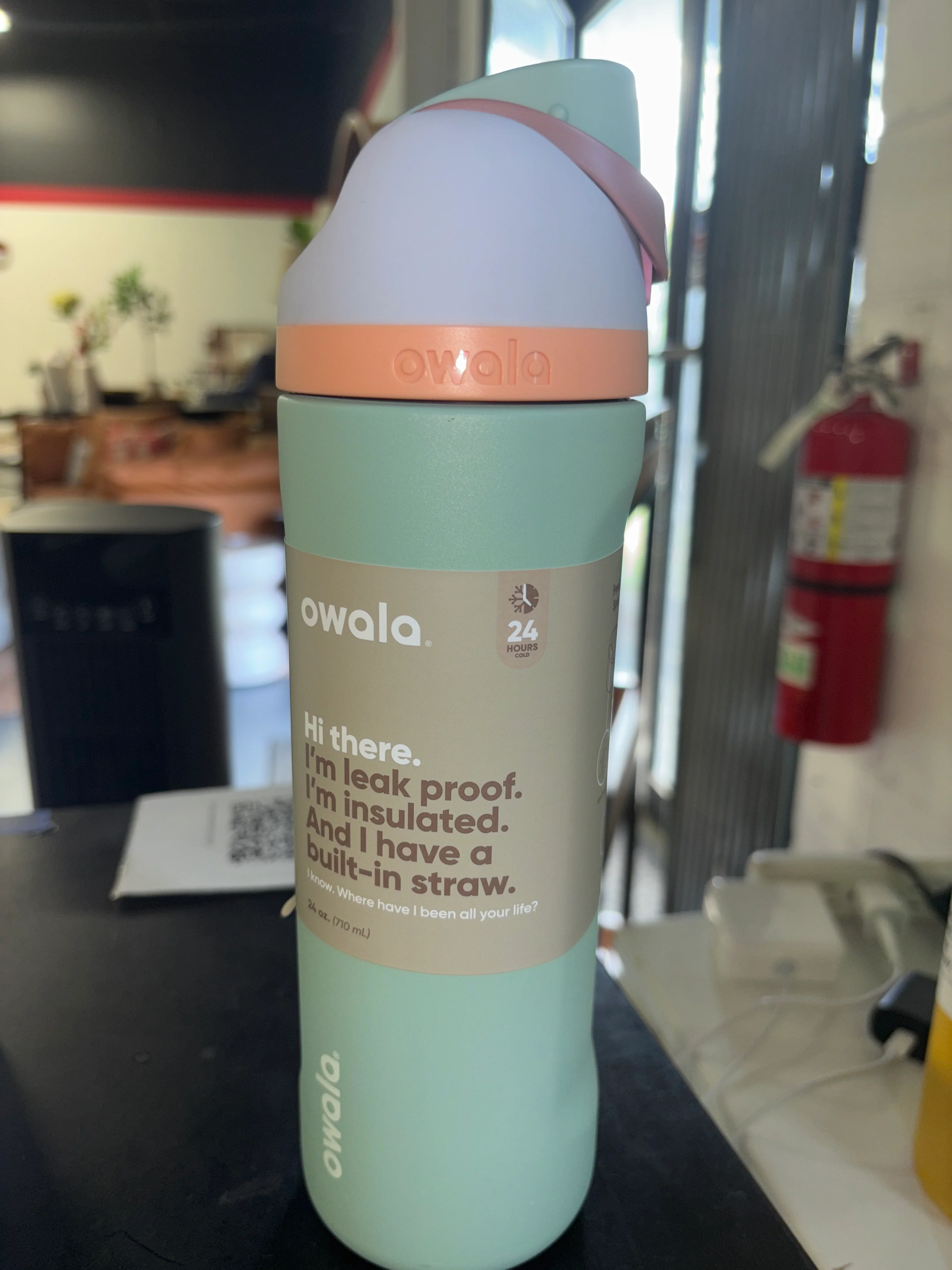 Owala 32oz FreeSip Stainless Steel Water Bottle - Misty Meadow SHOWROOM ITEM - Image 2