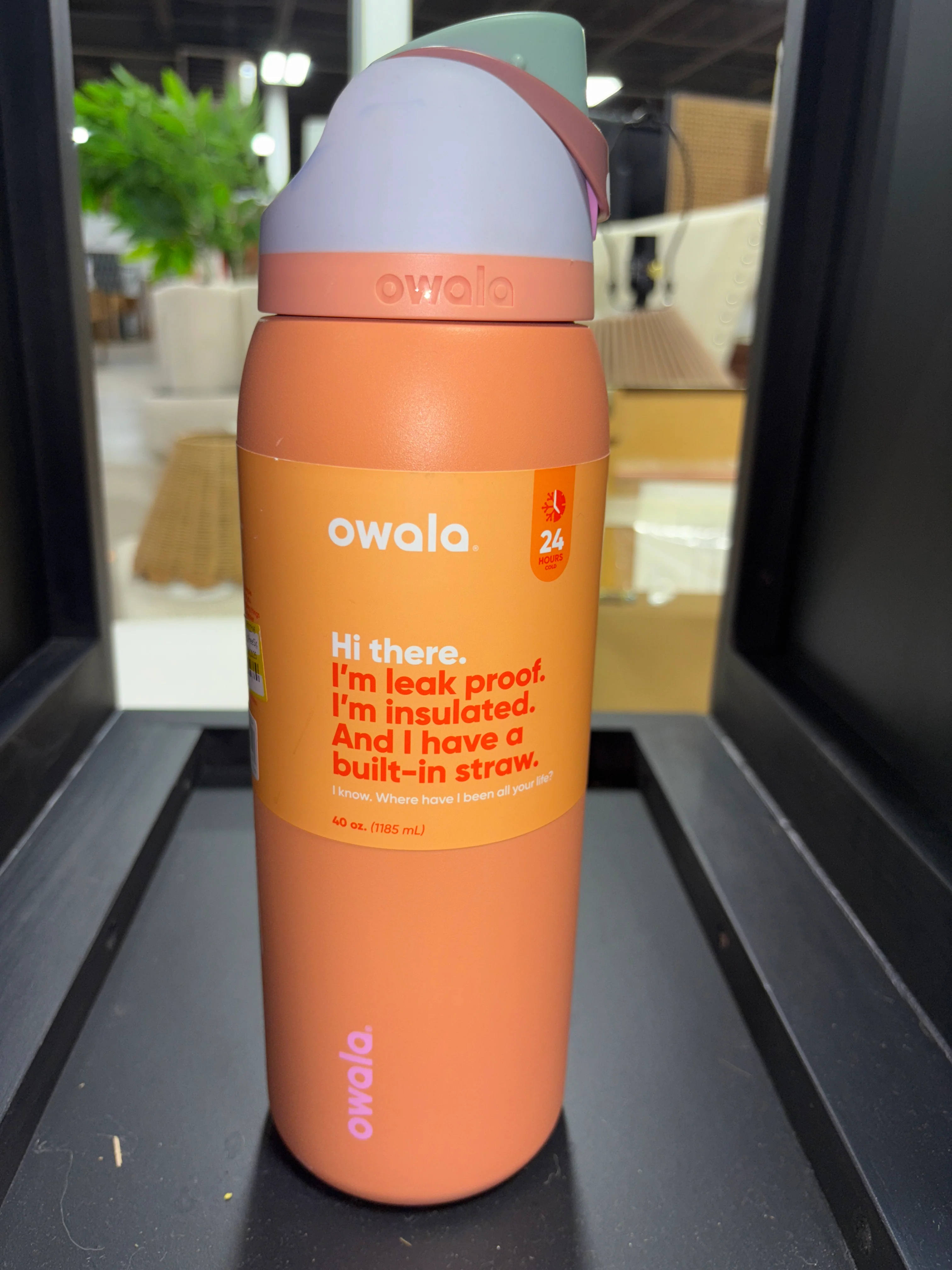 Owala 40oz FreeSip Stainless Steel Water Bottle - Tangy Tango SHOWROOM ITEM - Image 2