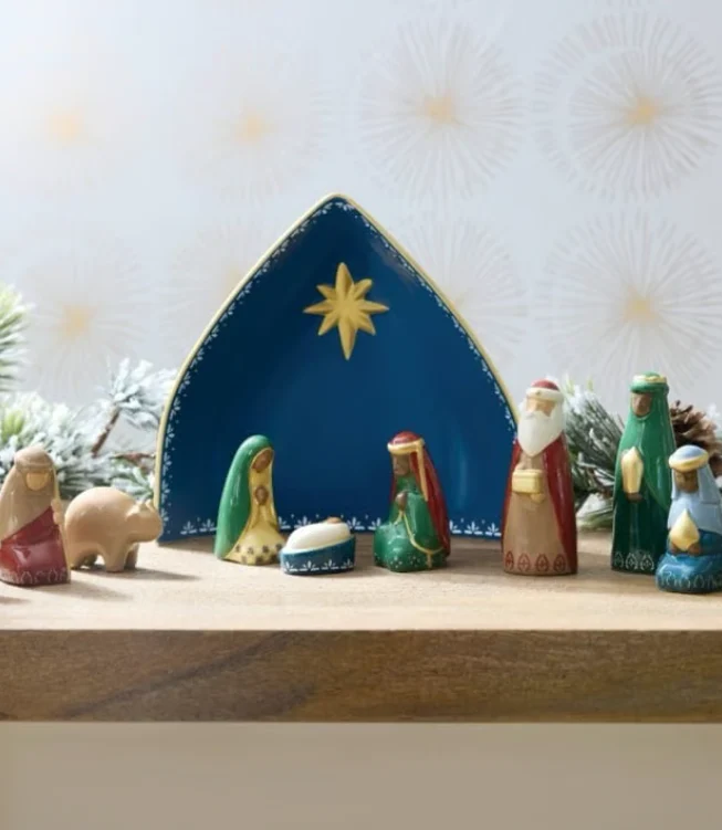 Painted Ceramic Nativity Set Christmas - Image 4