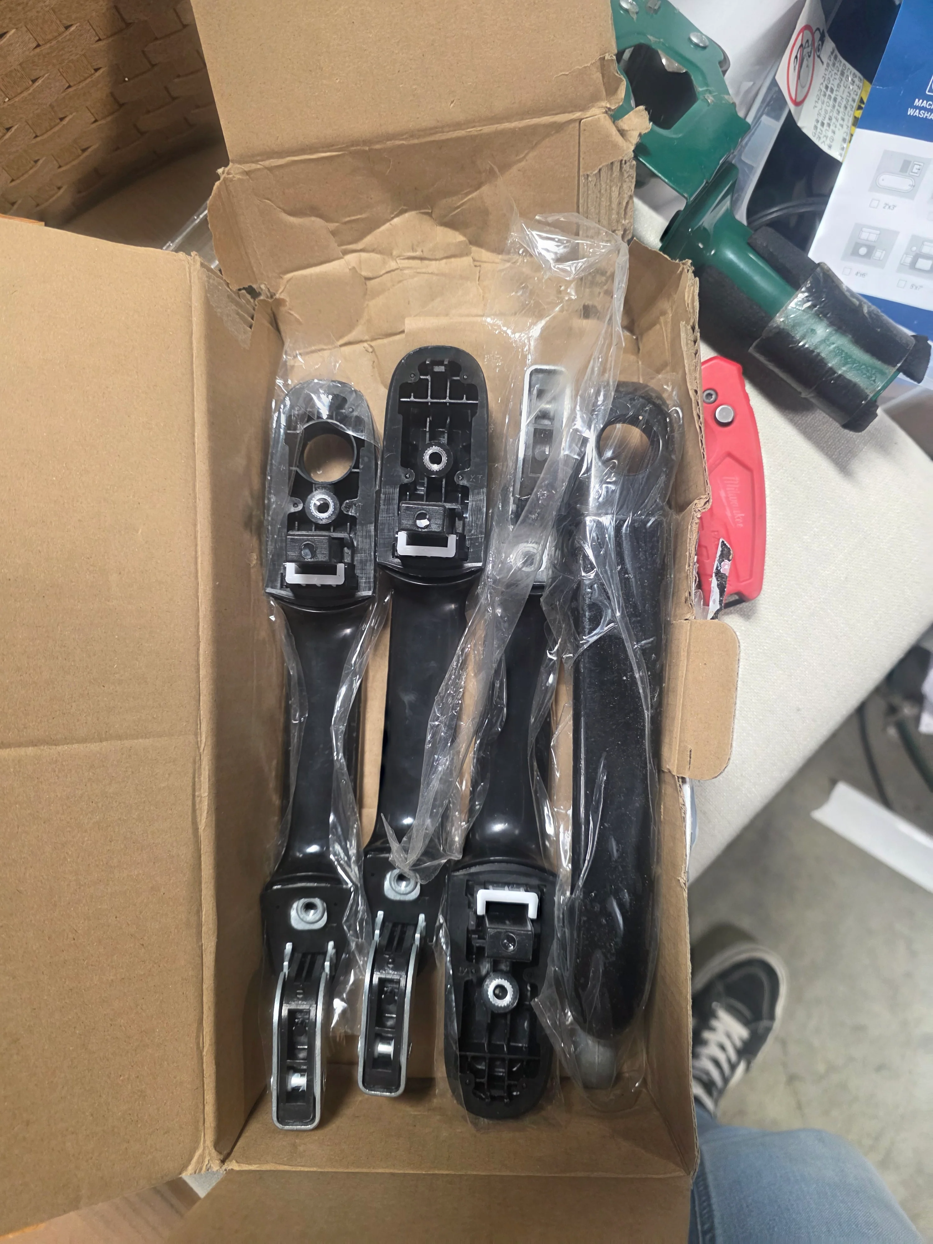 Black Exterior Door Handle Replacement Kit, 4pcs Left+Right Front+Rear Side - Image 7