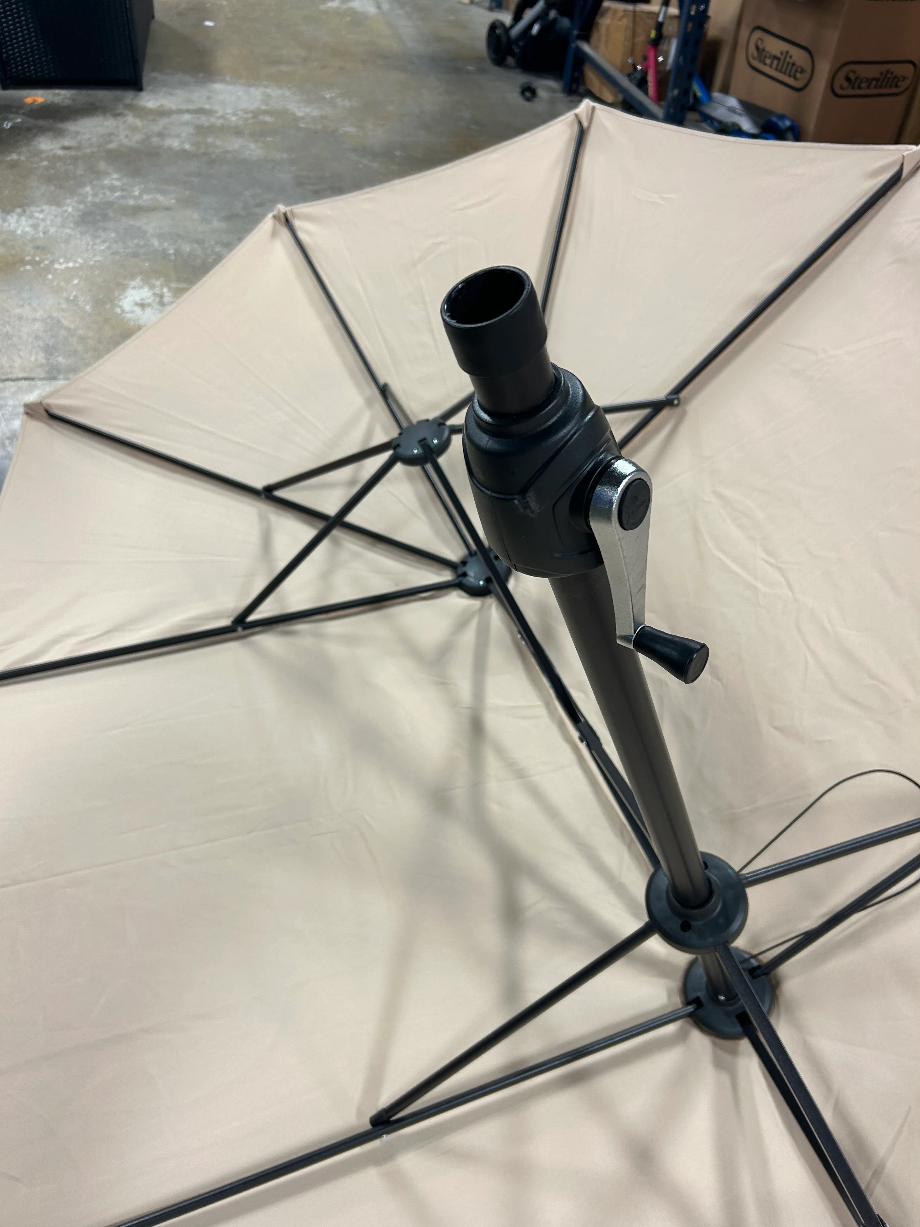 Patio Double-Sided Umbrella Crank Outdoor Garden Market Sun Shade - Image 5