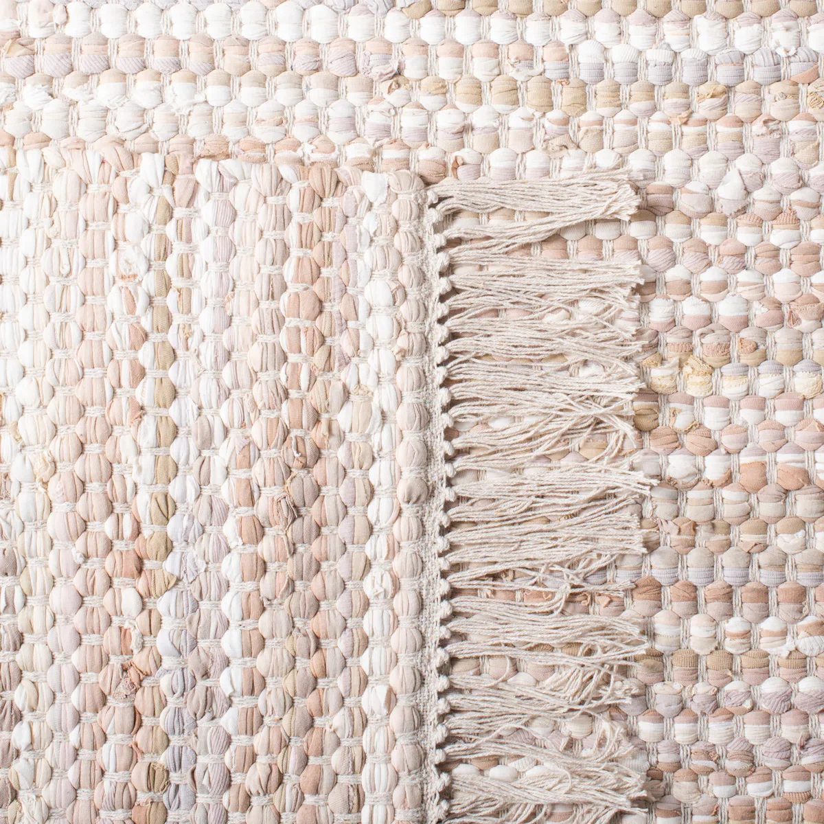 Patricia Handmade Flatweave Cotton Beige Area Rug 24x84in - Image 4