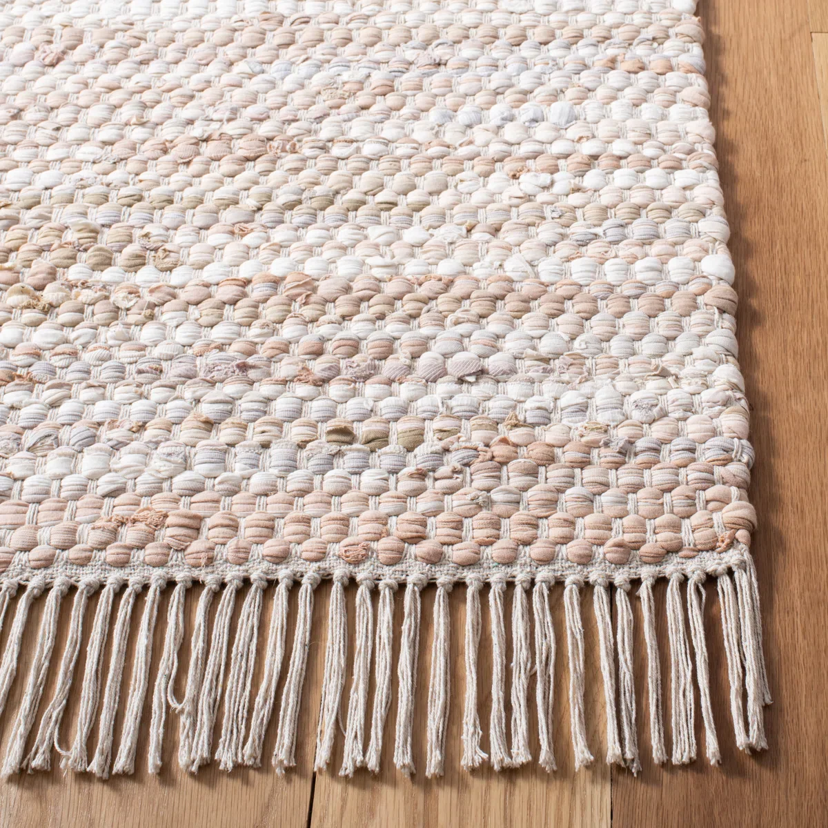 Patricia Handmade Flatweave Cotton Beige Area Rug 24x84in - Image 5