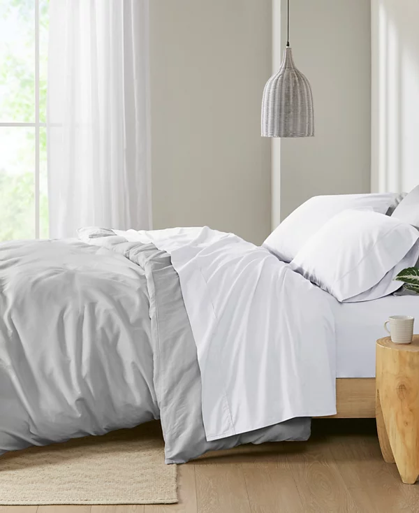 Peached Cotton Percale 3-Pc. Sheet Set, Twin - Image 2
