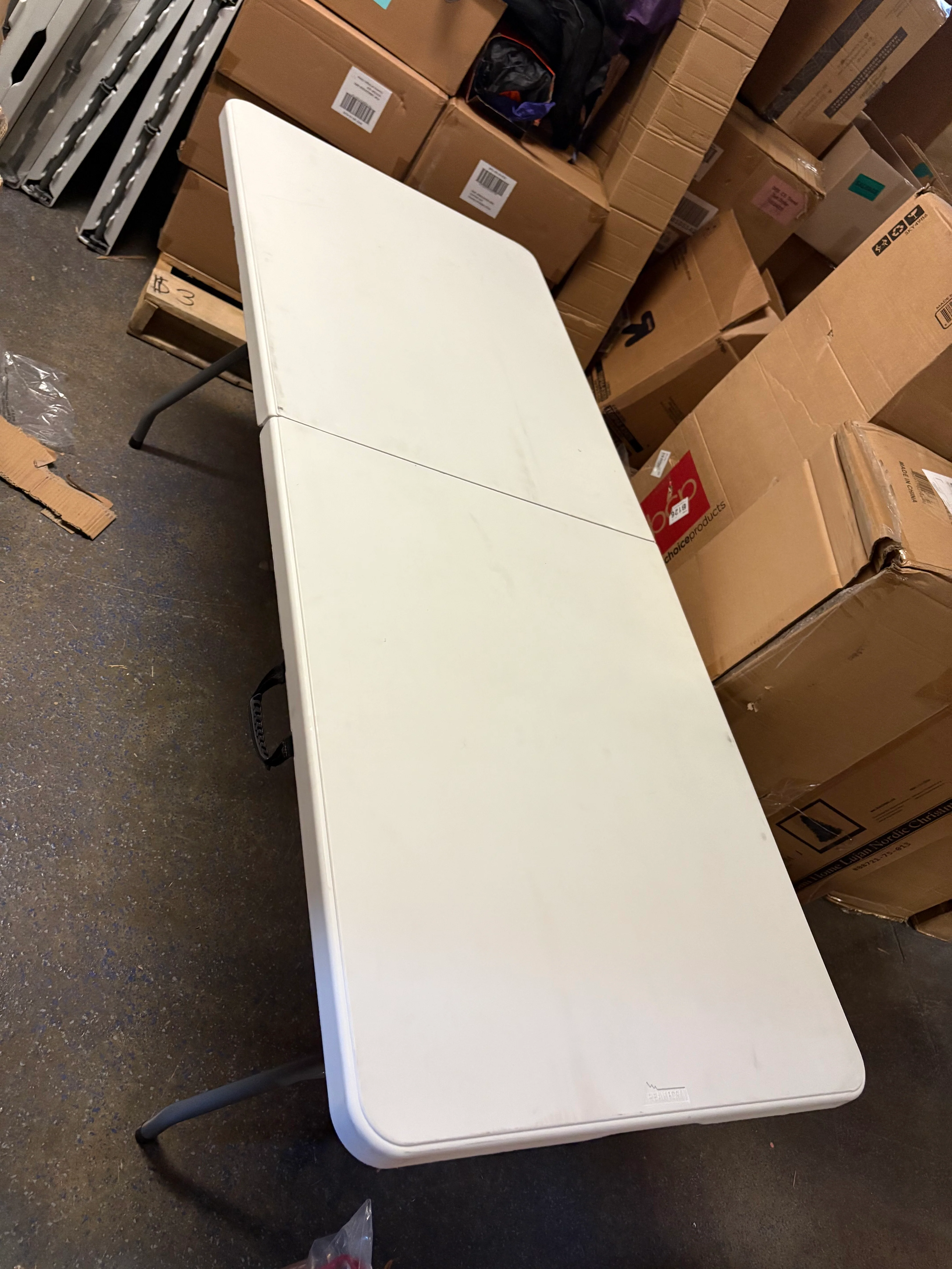 Peakform 6' Folding Banquet Table Off White bo1 - Image 2