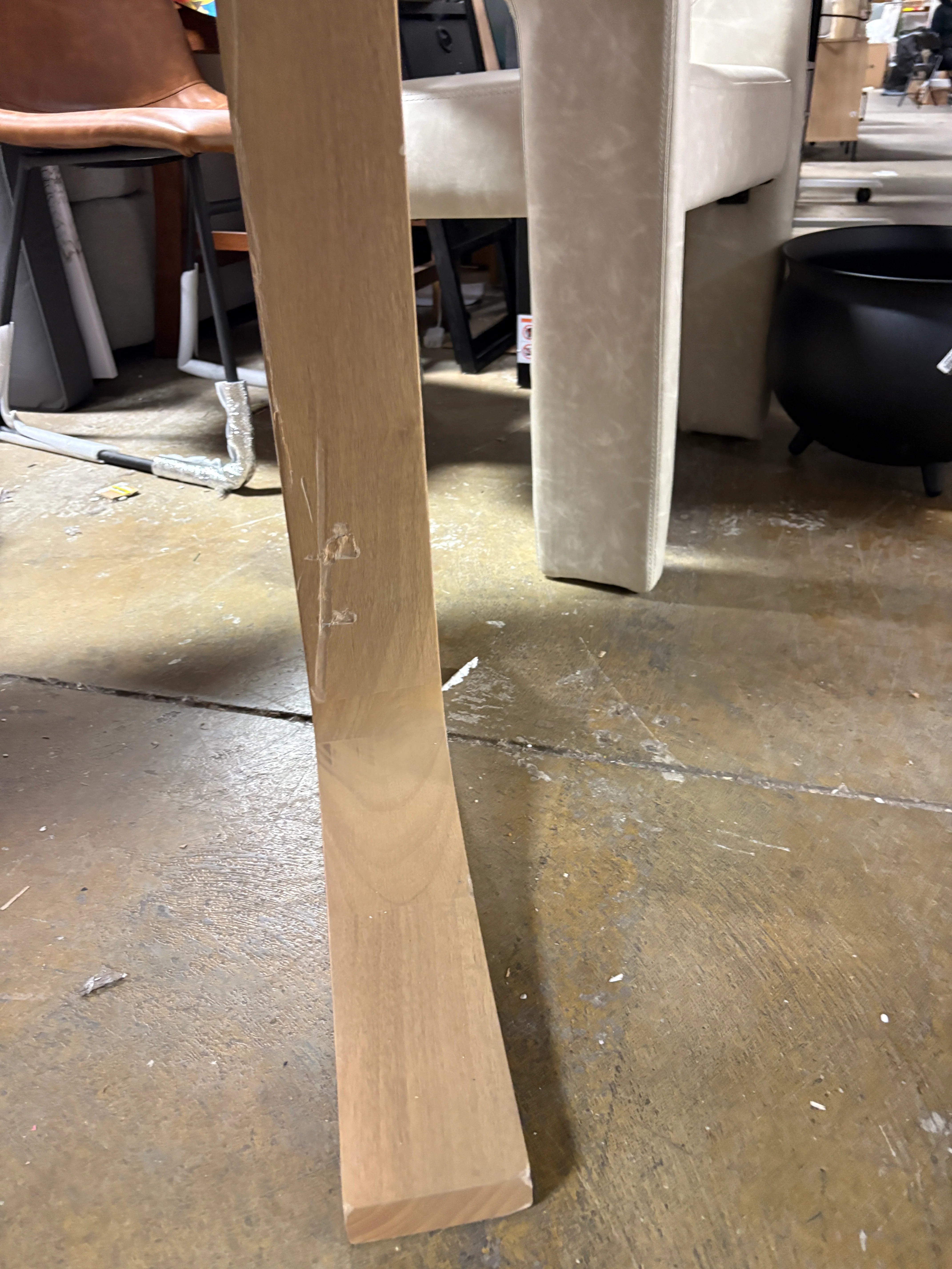 Pedestal Wood Dining Table SHOWROOM ITEM - Image 5