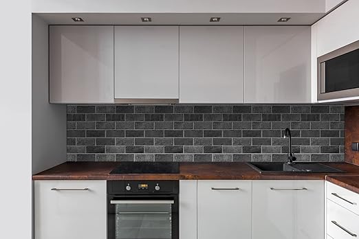 Peel and Stick Backsplash (Grey Brick) - Image 2