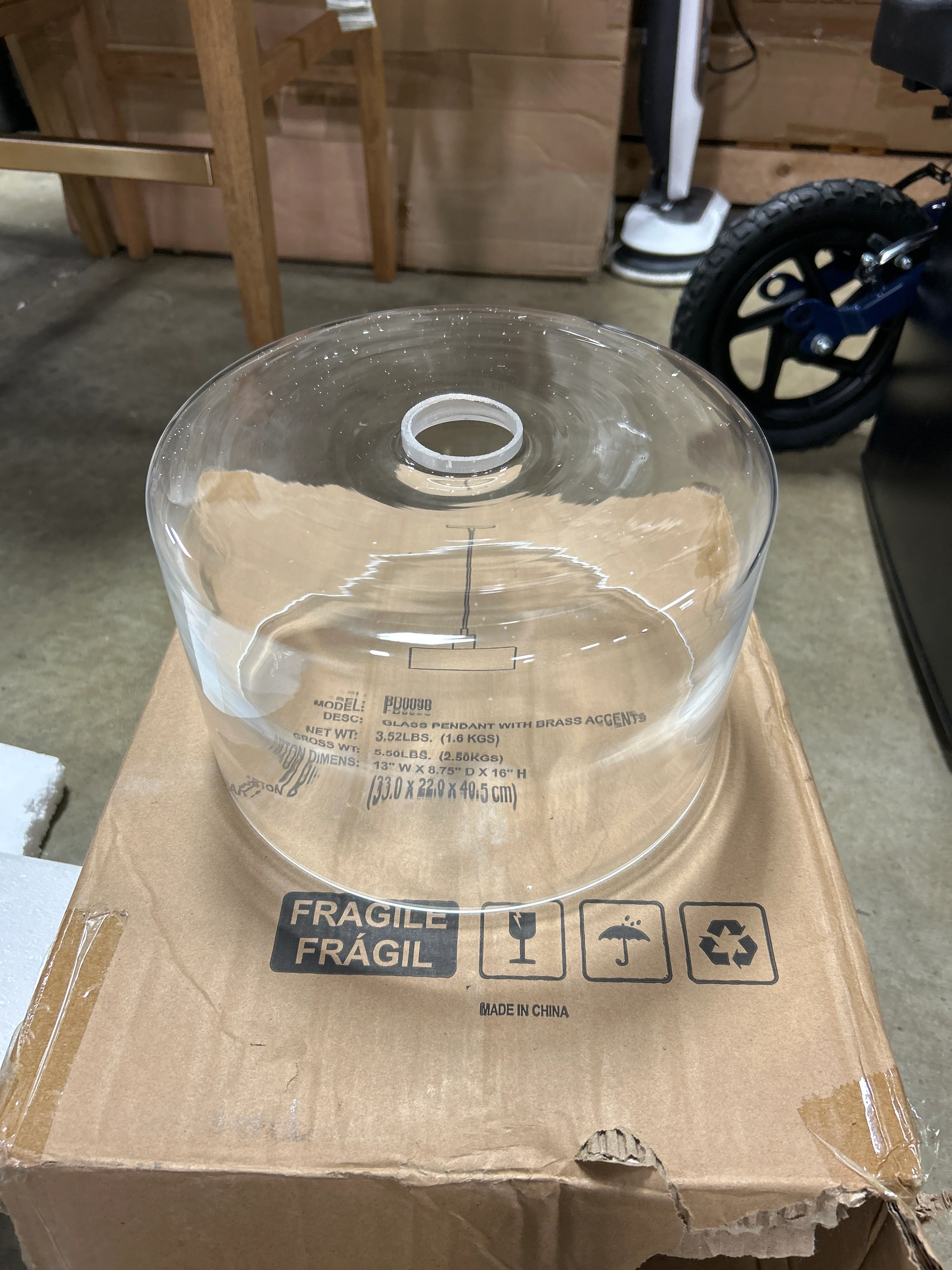 Pendant with Glass Shade - Image 6
