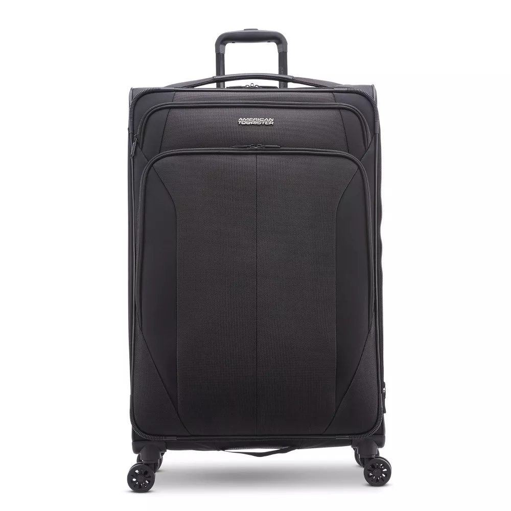 Phenom Softside Large Checked Spinner Suitcase - Black - Image 2