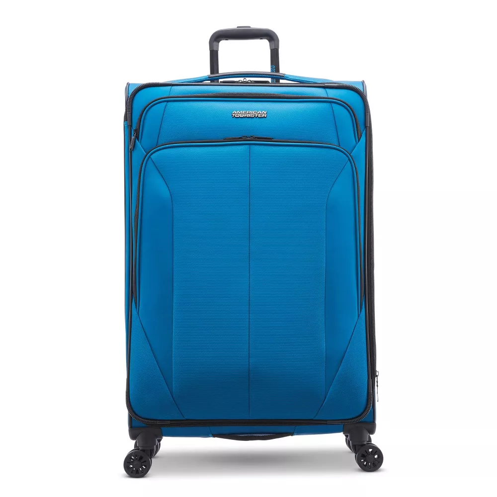 Phenom Softside Large Checked Spinner Suitcase - Blue