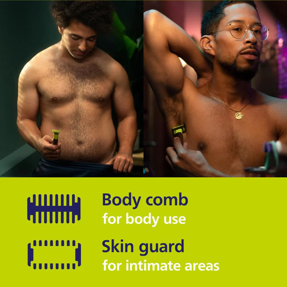 Norelco OneBlade 360 with Connectivity Hybrid Face + Body, Electric Beard Trimmer, Shaver - Image 3