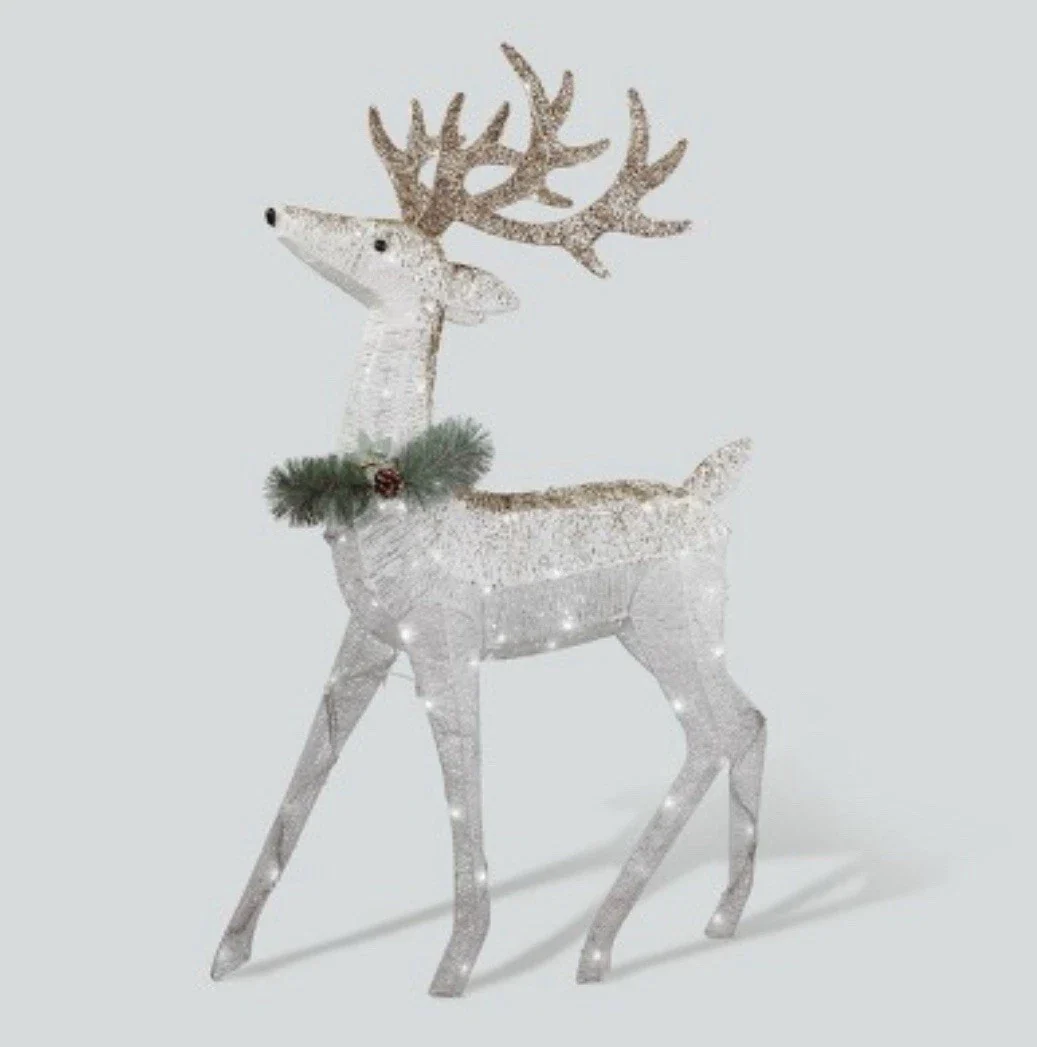 LED Glitter String Buck Novelty Sculpture Light Pure White Twinkle