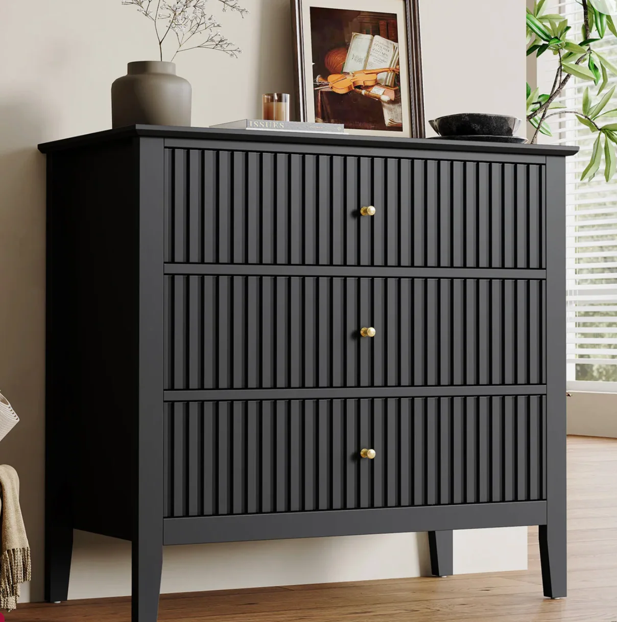 Philomena 3 Drawer Dresser, 32" Wide Chest of Drawers SHOWROOM ITEM