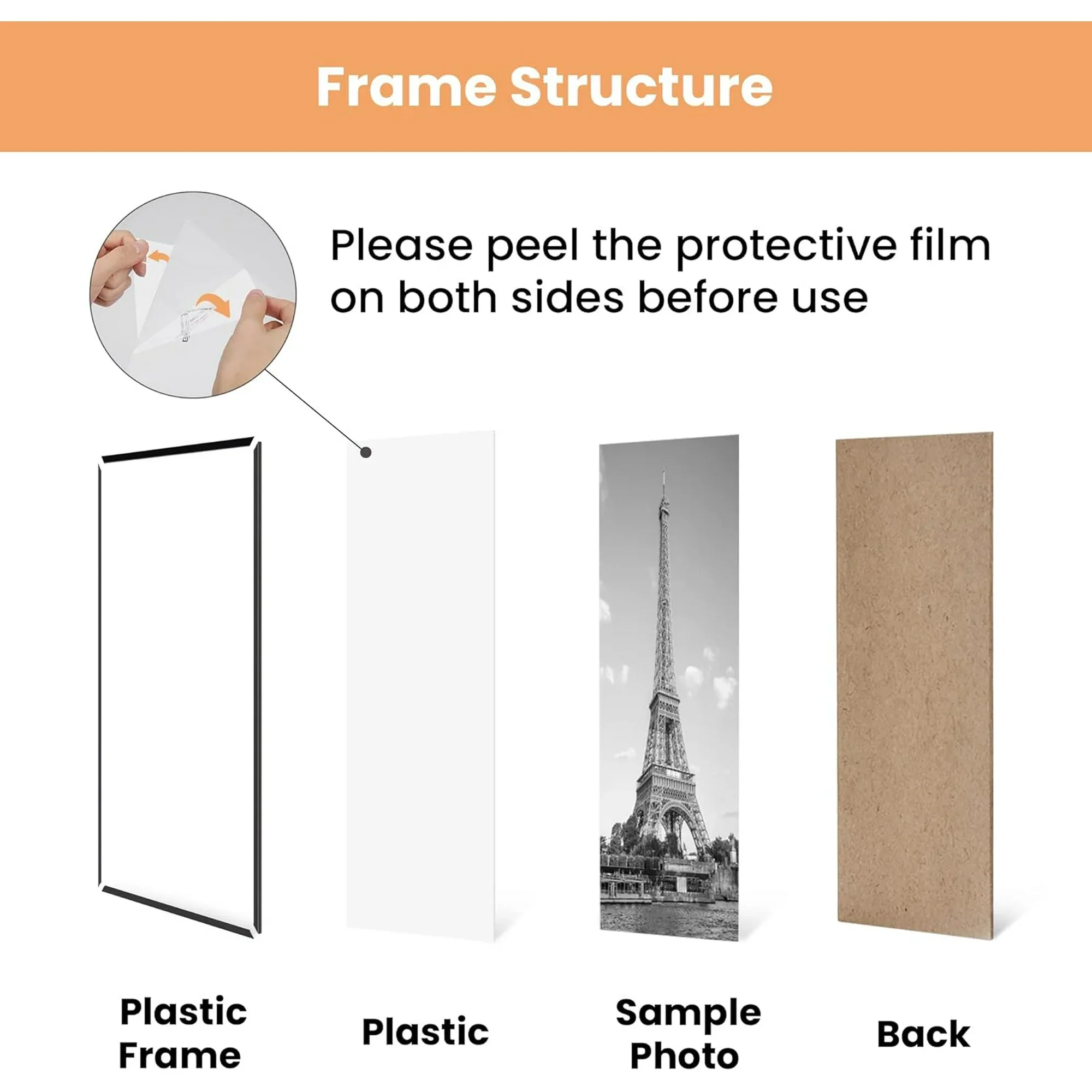Picture Frame Black 3 Pack - Image 2