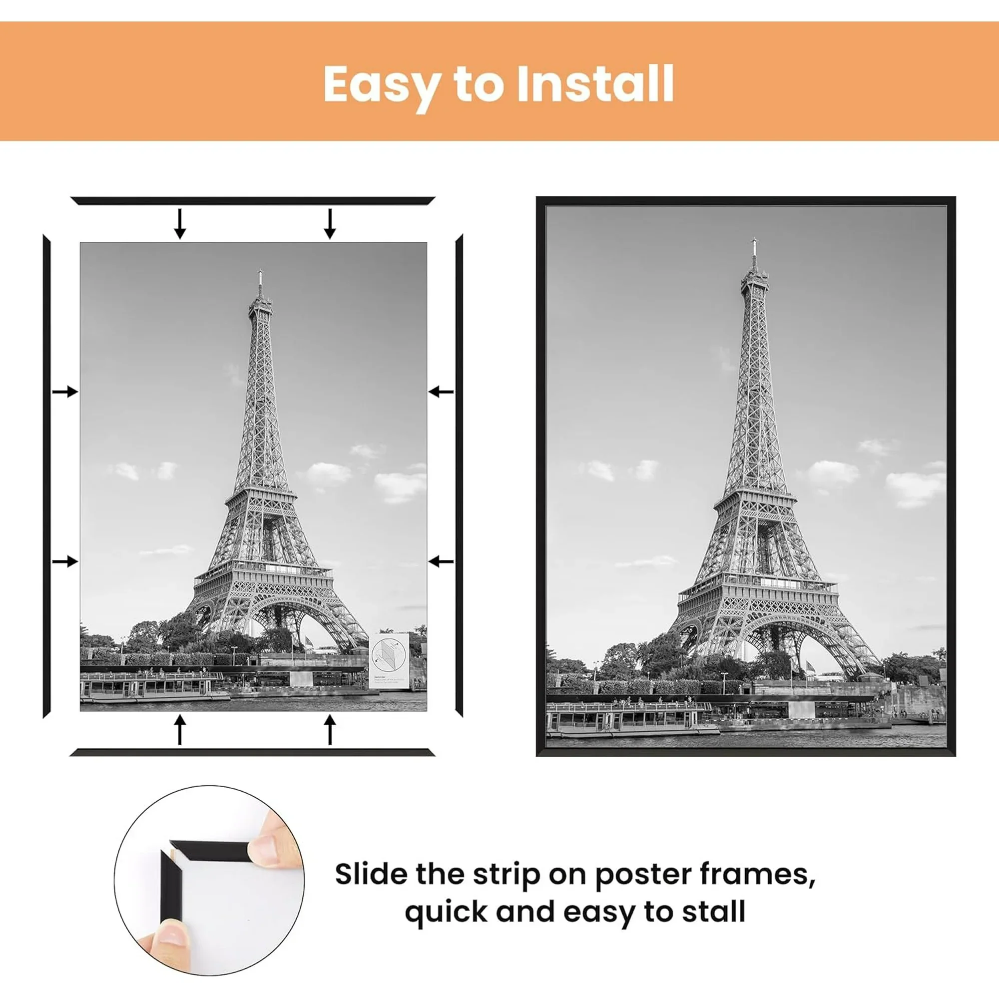 Picture Frame Black 3 Pack - Image 3