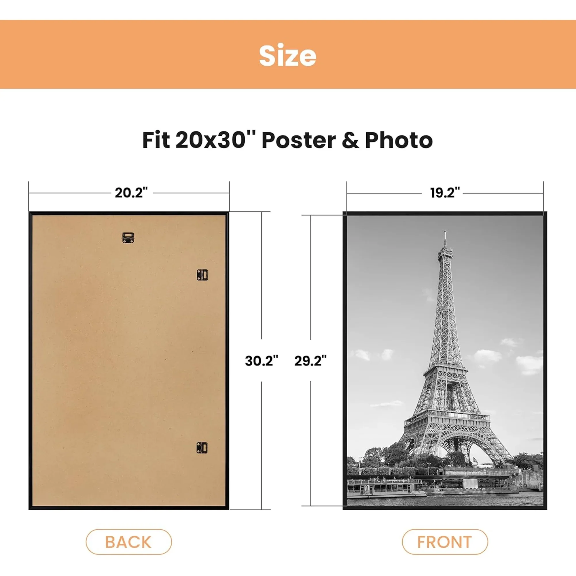 Picture Frame Black 3 Pack - Image 4