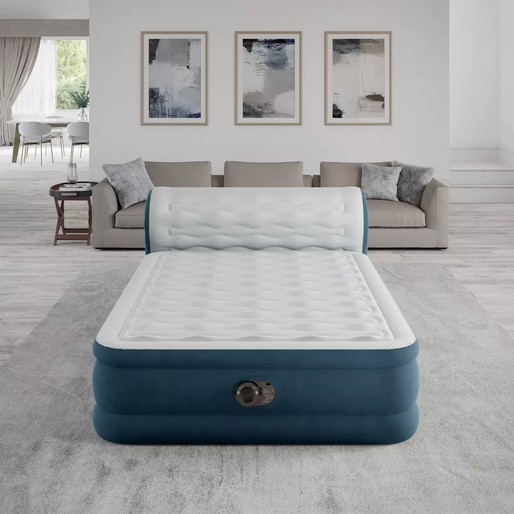 Pillow Top Air Mattress with Electric Pump and Headboard - Queen Size - Image 3