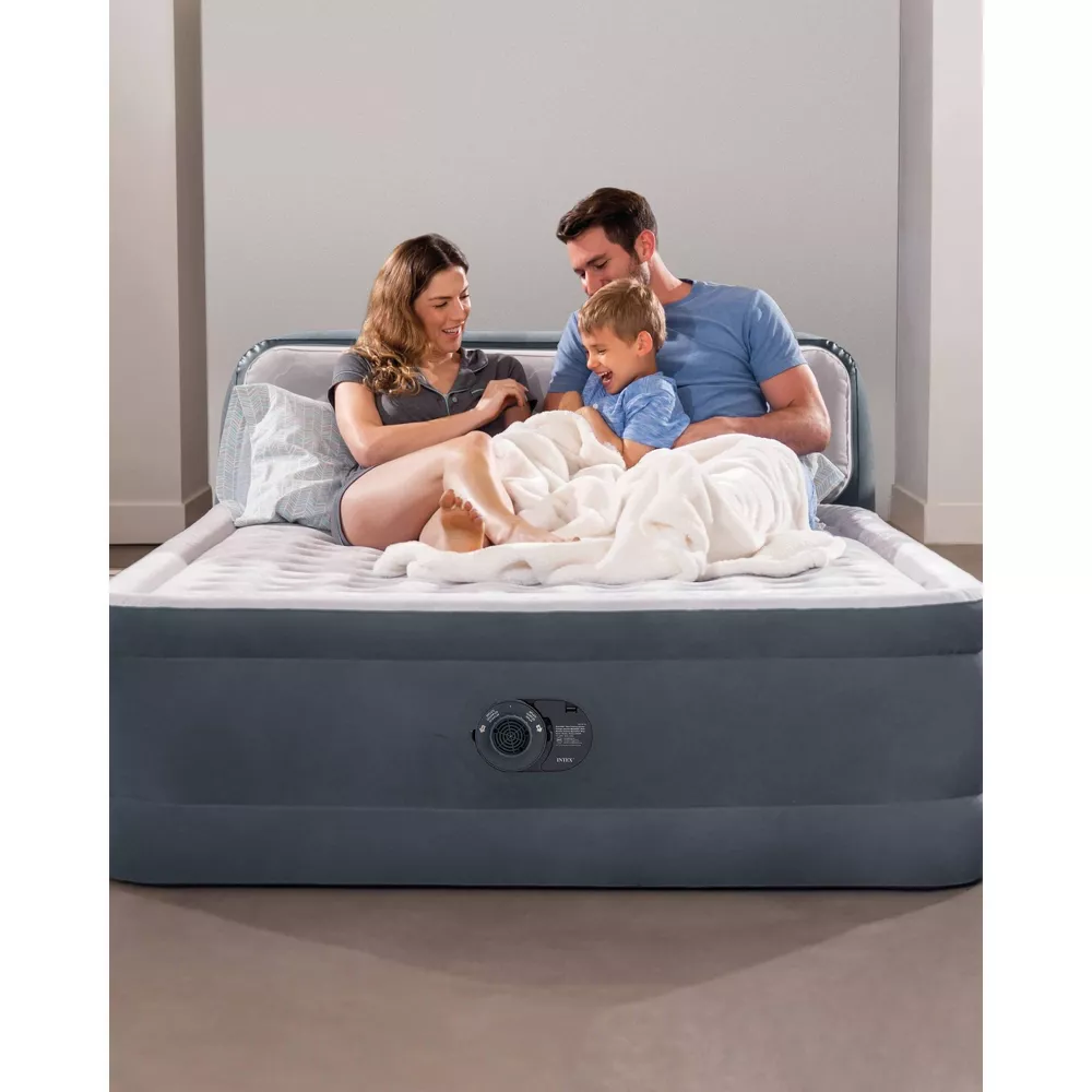 Pillow Top Air Mattress with Electric Pump and Headboard - Queen Size - Image 4