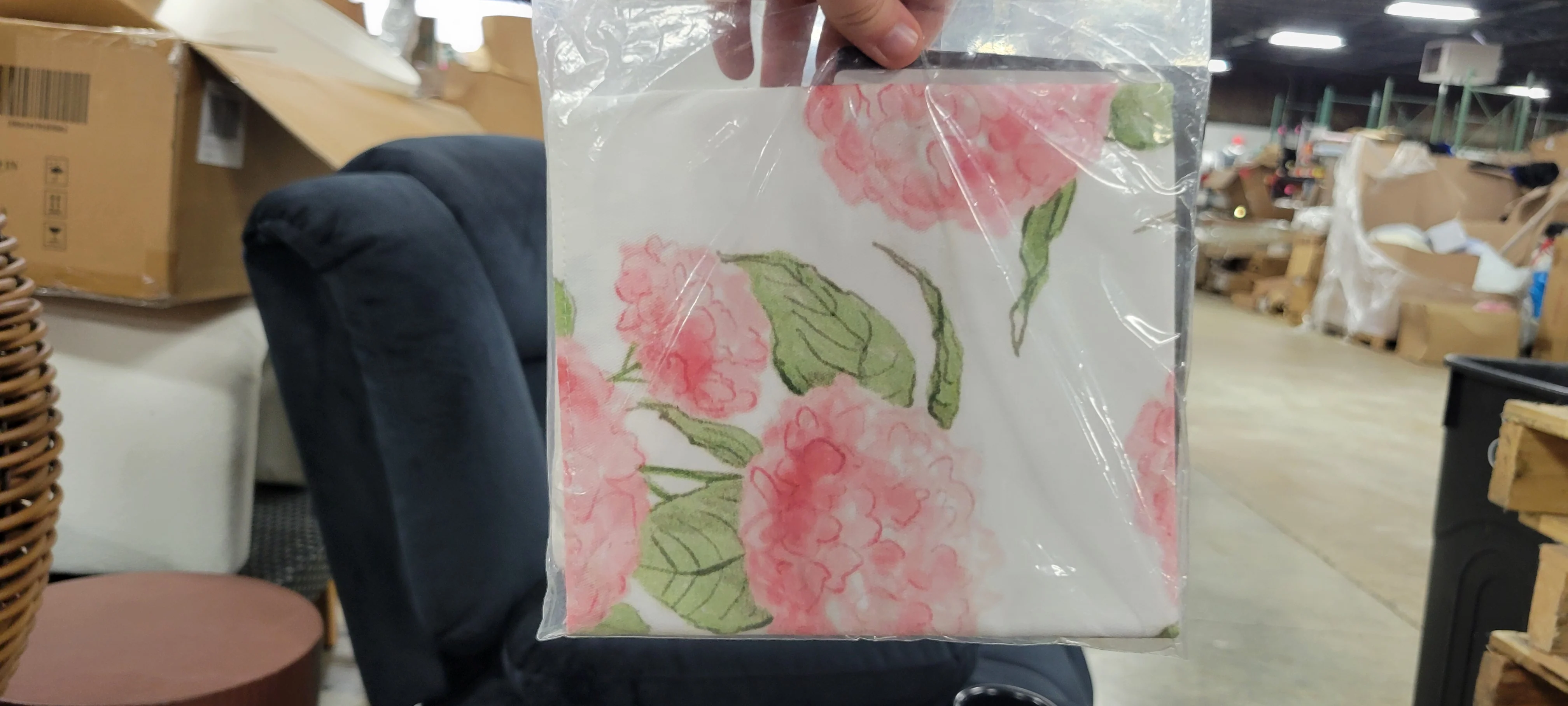 Pink Hydrangea Pattern Cotton Twill Placemat - Image 3