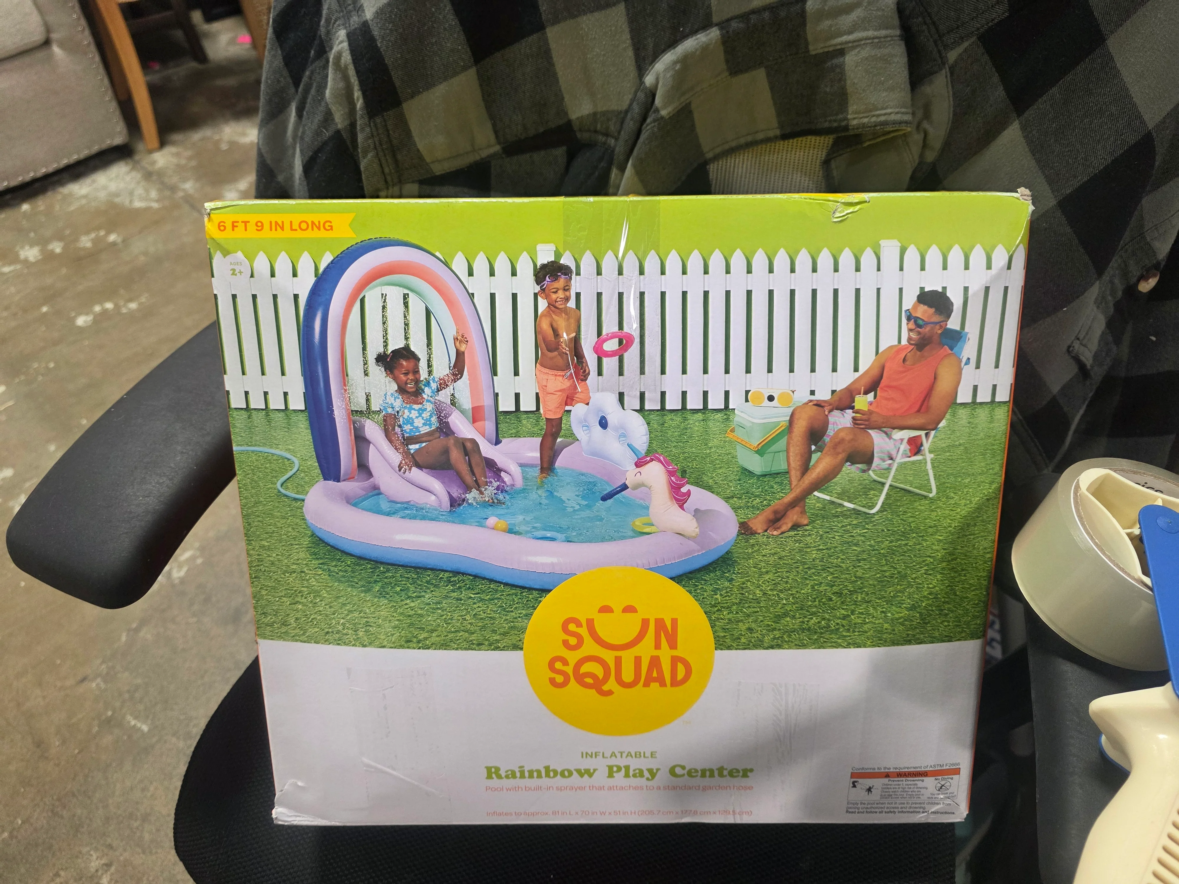 Play Center Update Novelty Kiddie Pool Rainbow - Inflatable, Water Sprays - Image 6