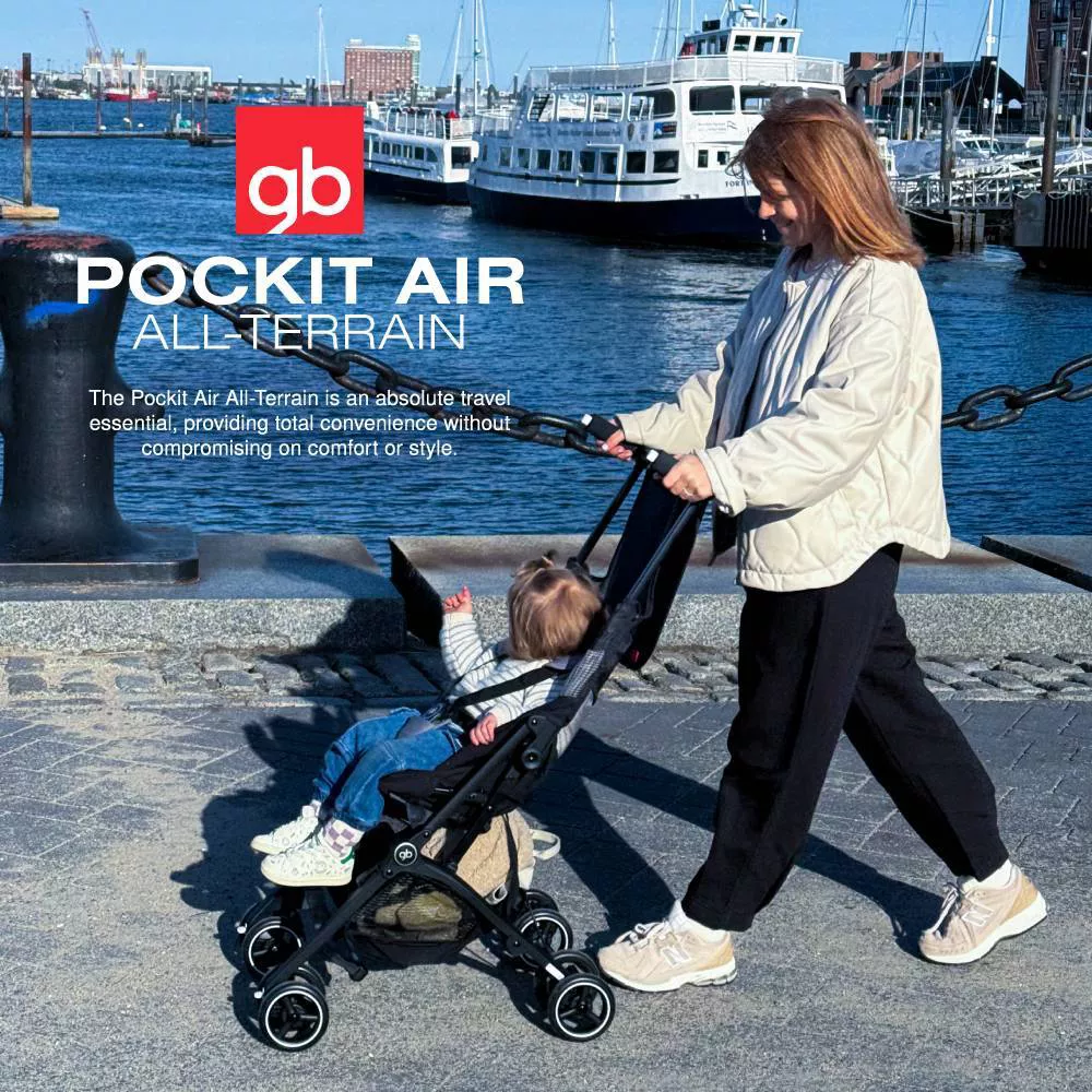 Pockit Air All-Terrain Compact Lightweight Stroller - Velvet Black - Image 3