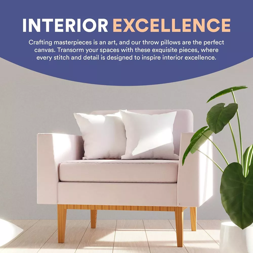 Polyester Throw Pillow Inserts Inch Pack of 2 - Image 3