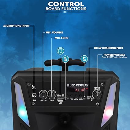 Portable Bluetooth PA Speaker, - Image 5