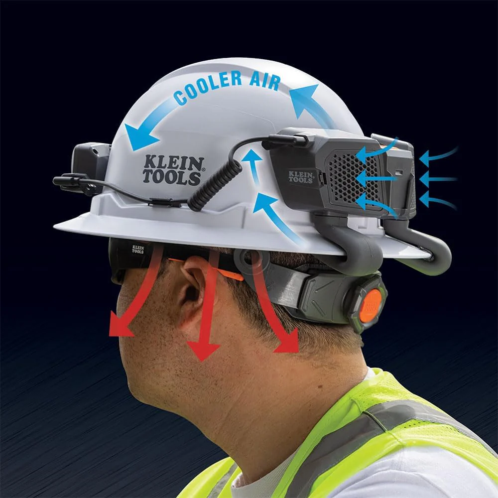 Portable Cooling Fan for Hard Hats and Safety Helmets, Powered by USB Rechargeable Battery to Cool Head, Neck, and Face - Image 5