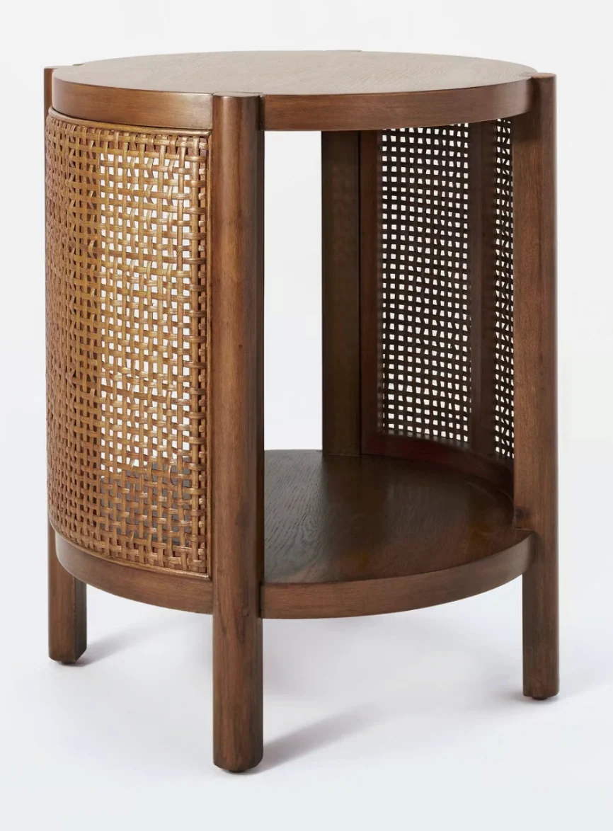 Portola Hills Rattan Side Table Natural - Threshold™ designed with Studio McGee SHOWROOM ITEM