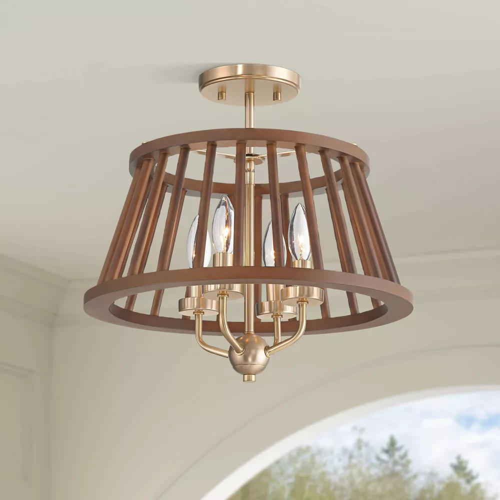 Givens Modern Semi Flush-Mount Ceiling Light Fixture - Image 2