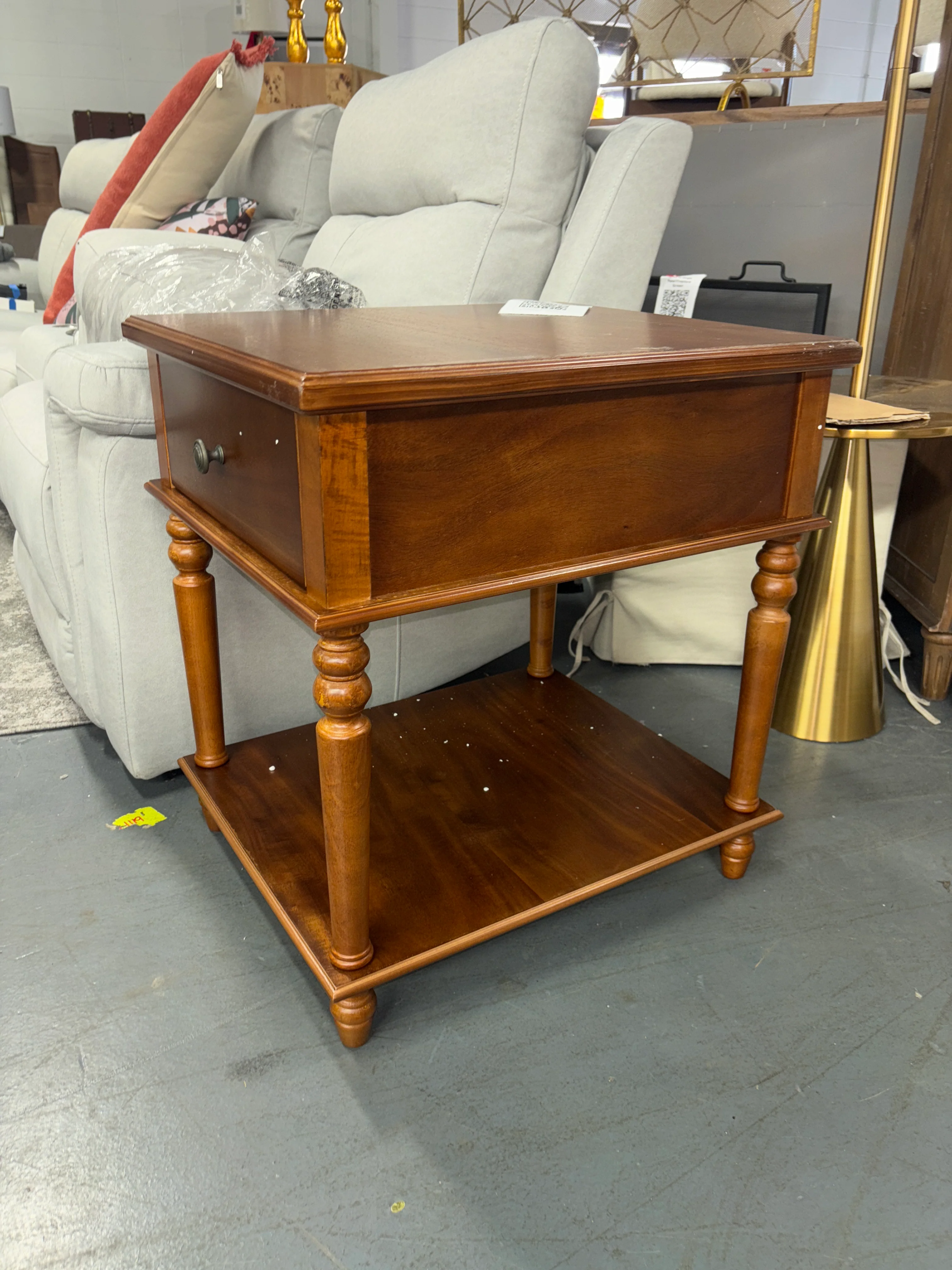 Powell Miele Traditional Side with Drawer Table Hazelnut SHOWROOM ITEM - Image 3