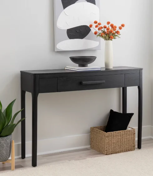 Powell Wiley Console Table Black SHOWROOM ITEM
