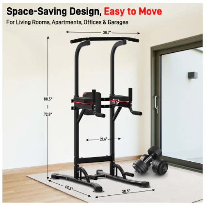 Power Tower Exercise Equioment Multi-Function Home Strength Training Tower Dip Stands - Image 5