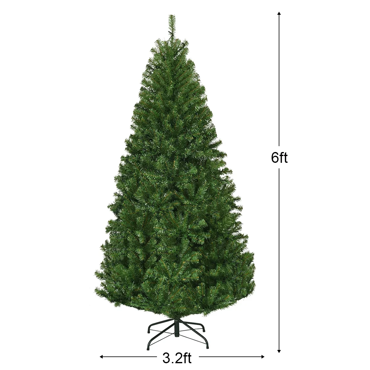 Pre-Lit Artificial Christmas Tree Hinged 350 LED Lights - Image 4