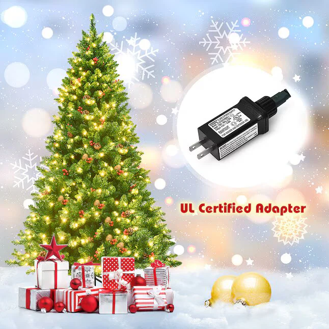 Pre-lit Artificial Christmas Tree with White LED Lights - Image 5