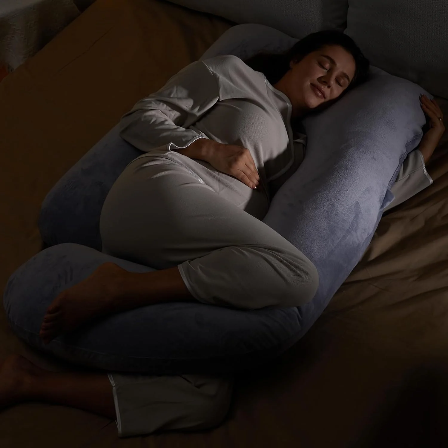 Pregnancy Pillows for Sleeping, U Shaped Full Body Maternity Pillow with Removable Cover - Image 2