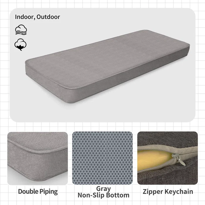 Premium Bench Seat Cushion Bay Window Cushion - Image 2