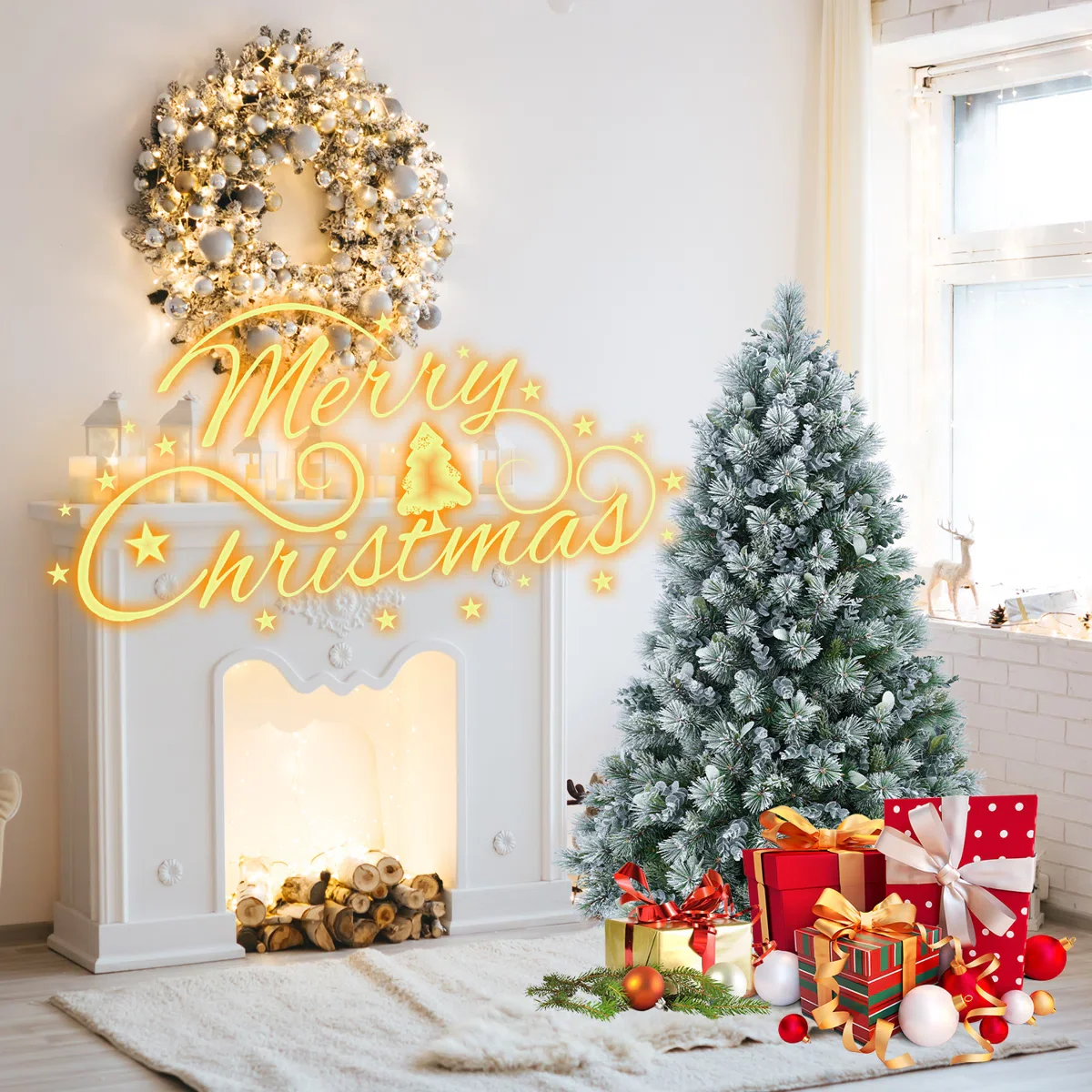 Premium Snow Flocked Christmas Tree - Image 2